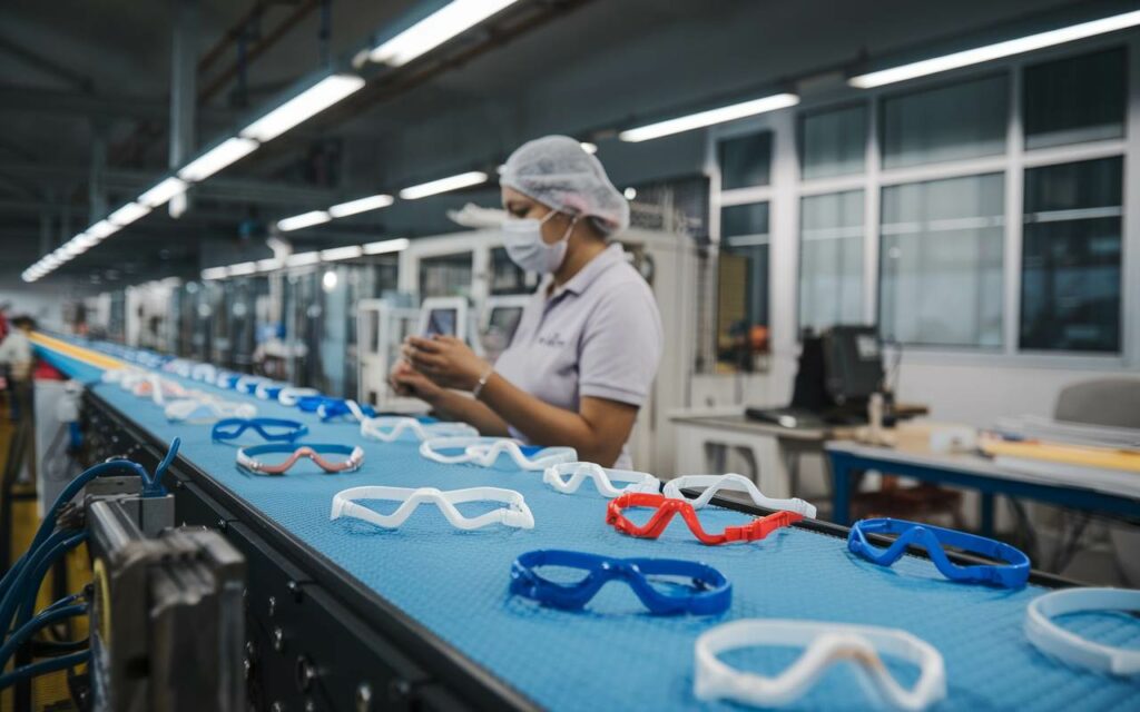 Manufacturing Details Inside Swimming Goggles Factory