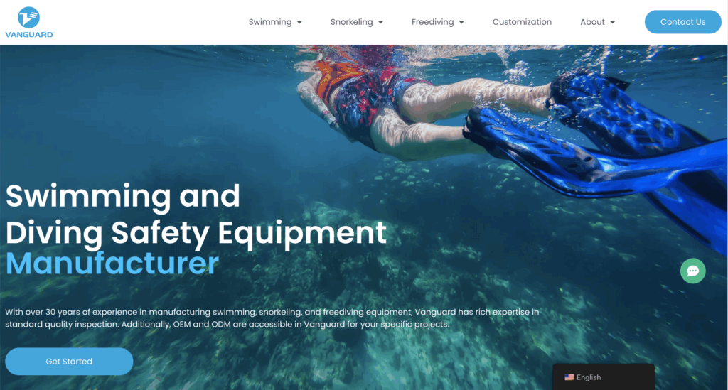Vanguard Swimming homepage